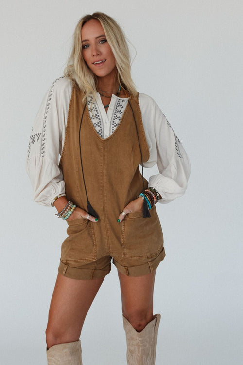 Jordyn Romper - Camel