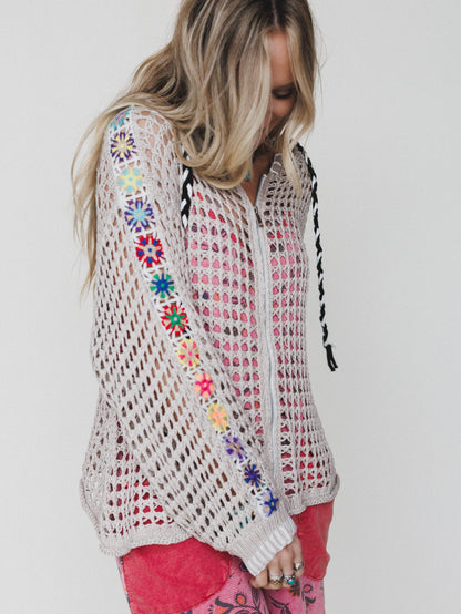 Color Maze Cardigan - Soft Beige