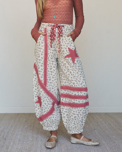 Star Child Pants - Ivory Hibiscus