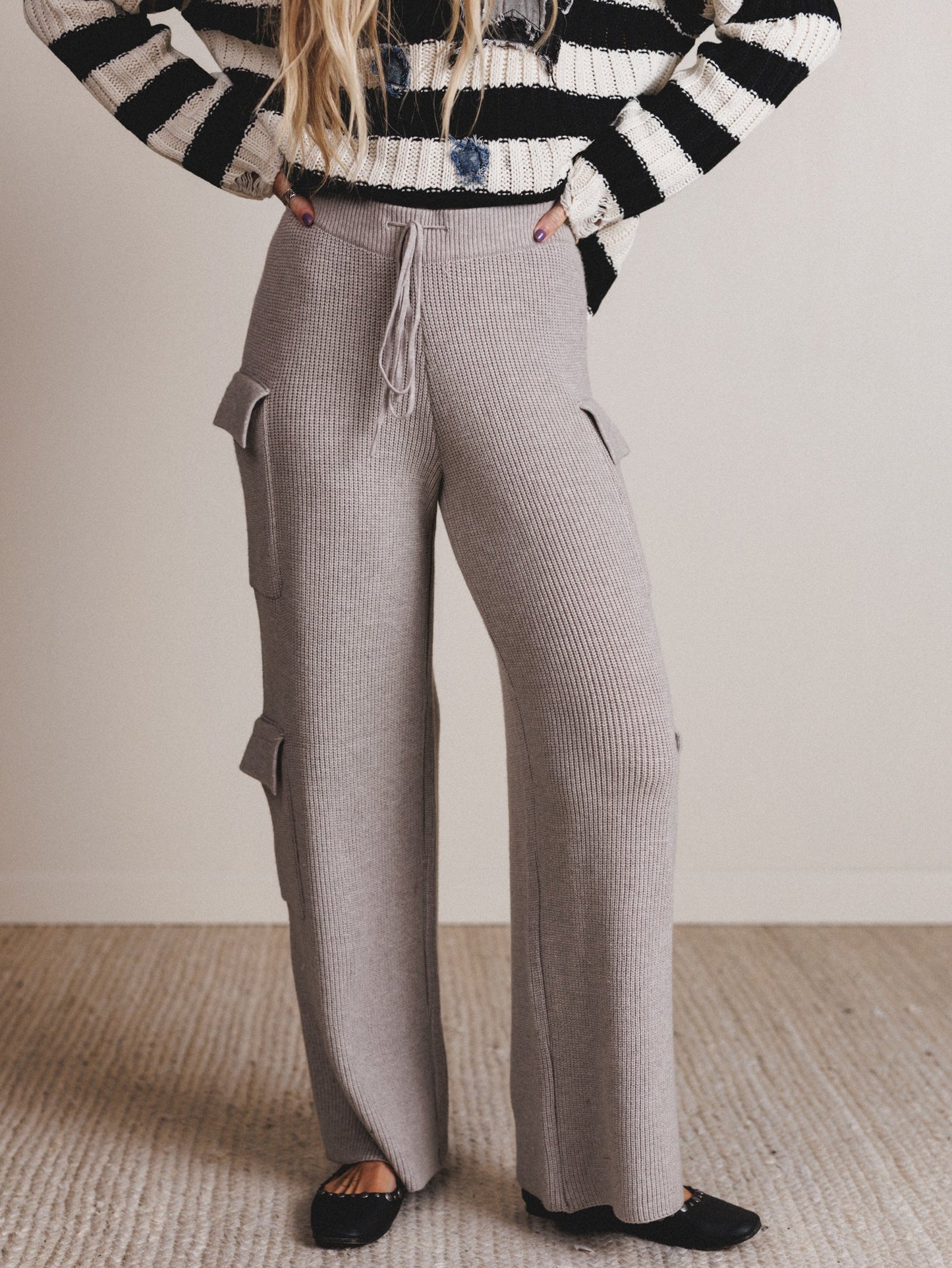 Dream Cloud Soft Lounge Cargo Pants - Heather Gray