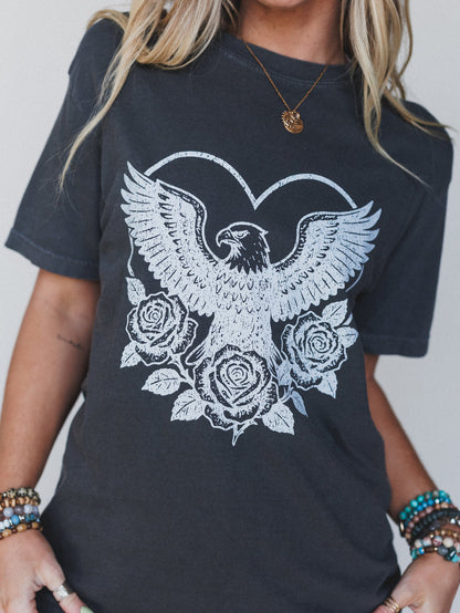 The Nest Soaring Romance Graphic Tee - Pepper