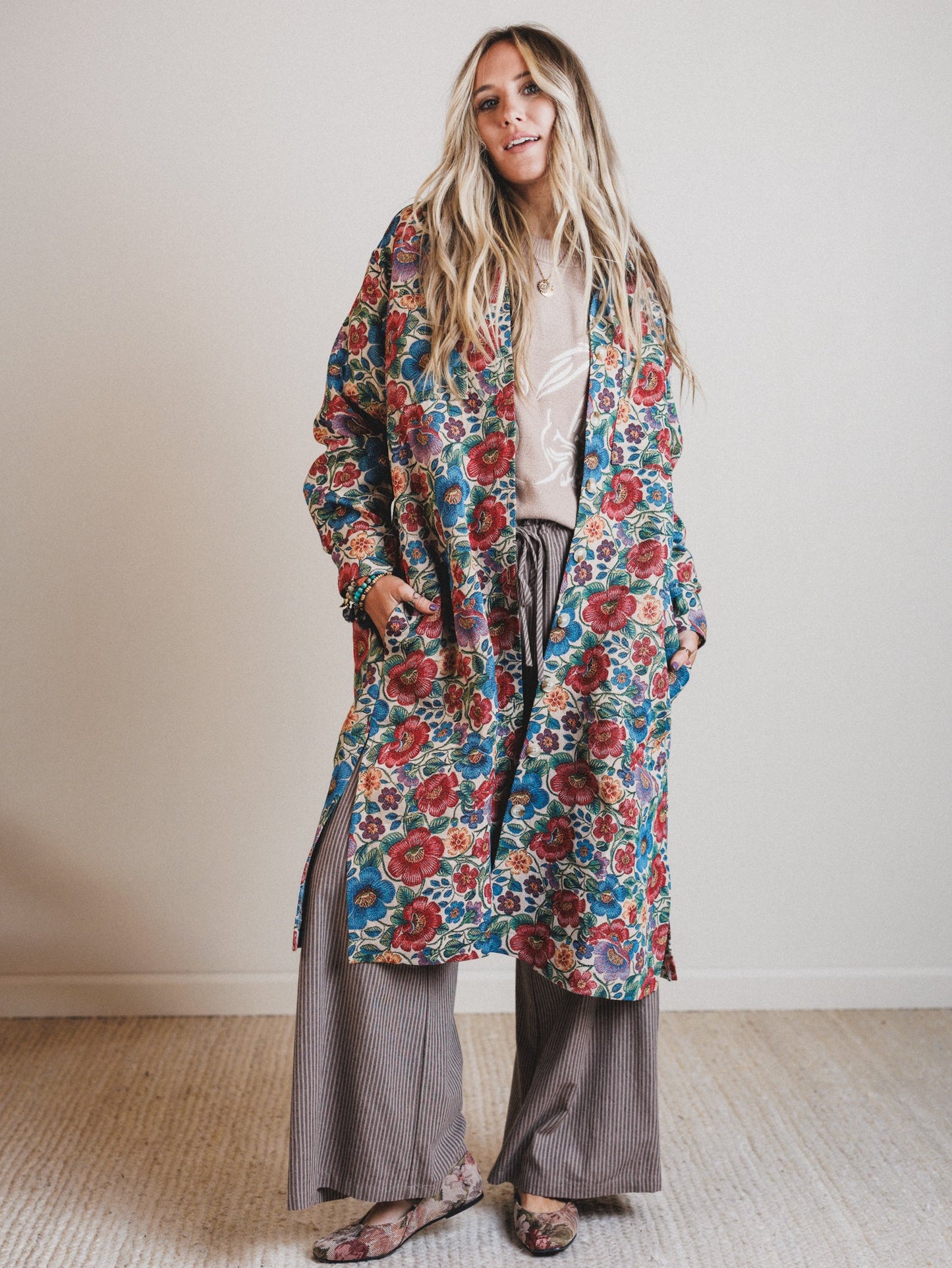 Wander Field Floral Jacket - Pink
