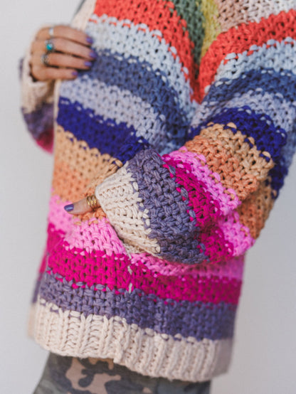 Wrapped up in Color Knit Cardigan - Cream - Pre Order