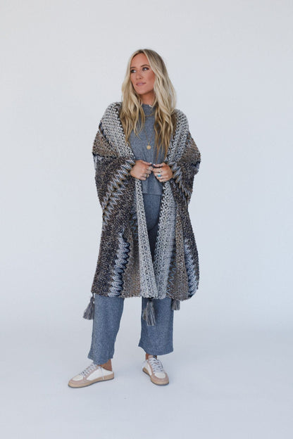 Desert Dreams Crochet Ruana - Khaki