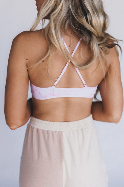 Justina Tie Dye Bralette - Pink