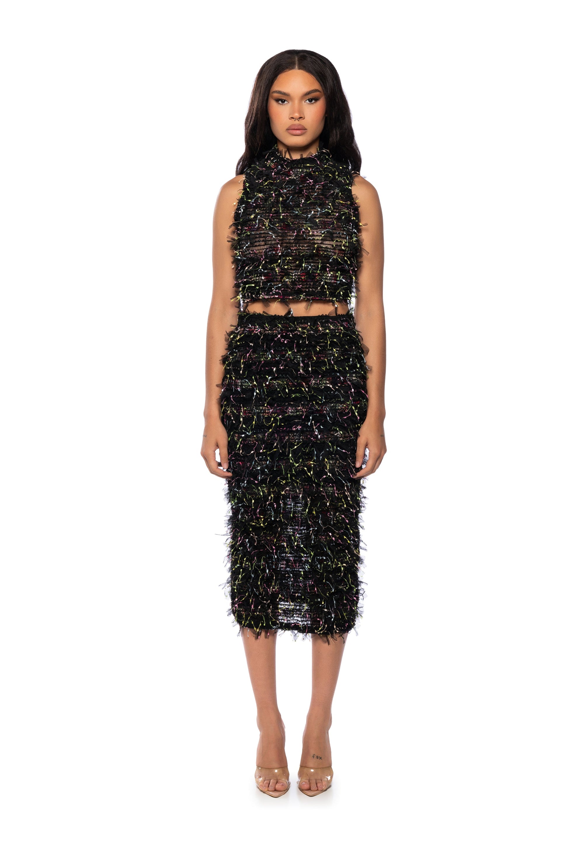 ALL OF THE FASCINATION MULTI COLOR SLEEVELESS TOP