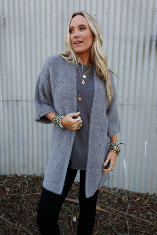 Winter Bliss Cardigan - Gray